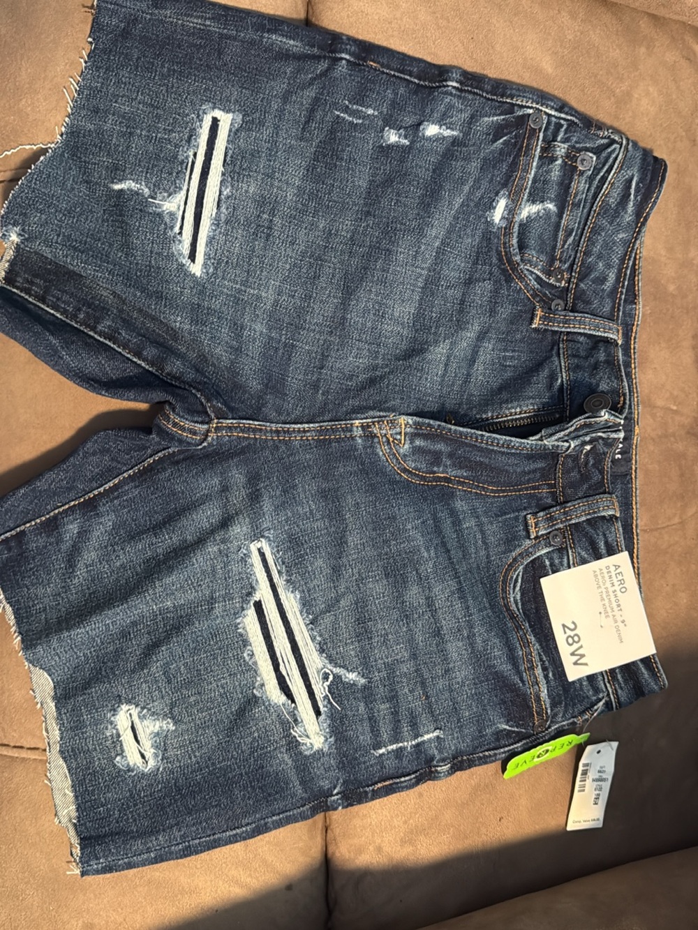 Aeropostale Distressed Dark Blue Denim Cutoff Shorts